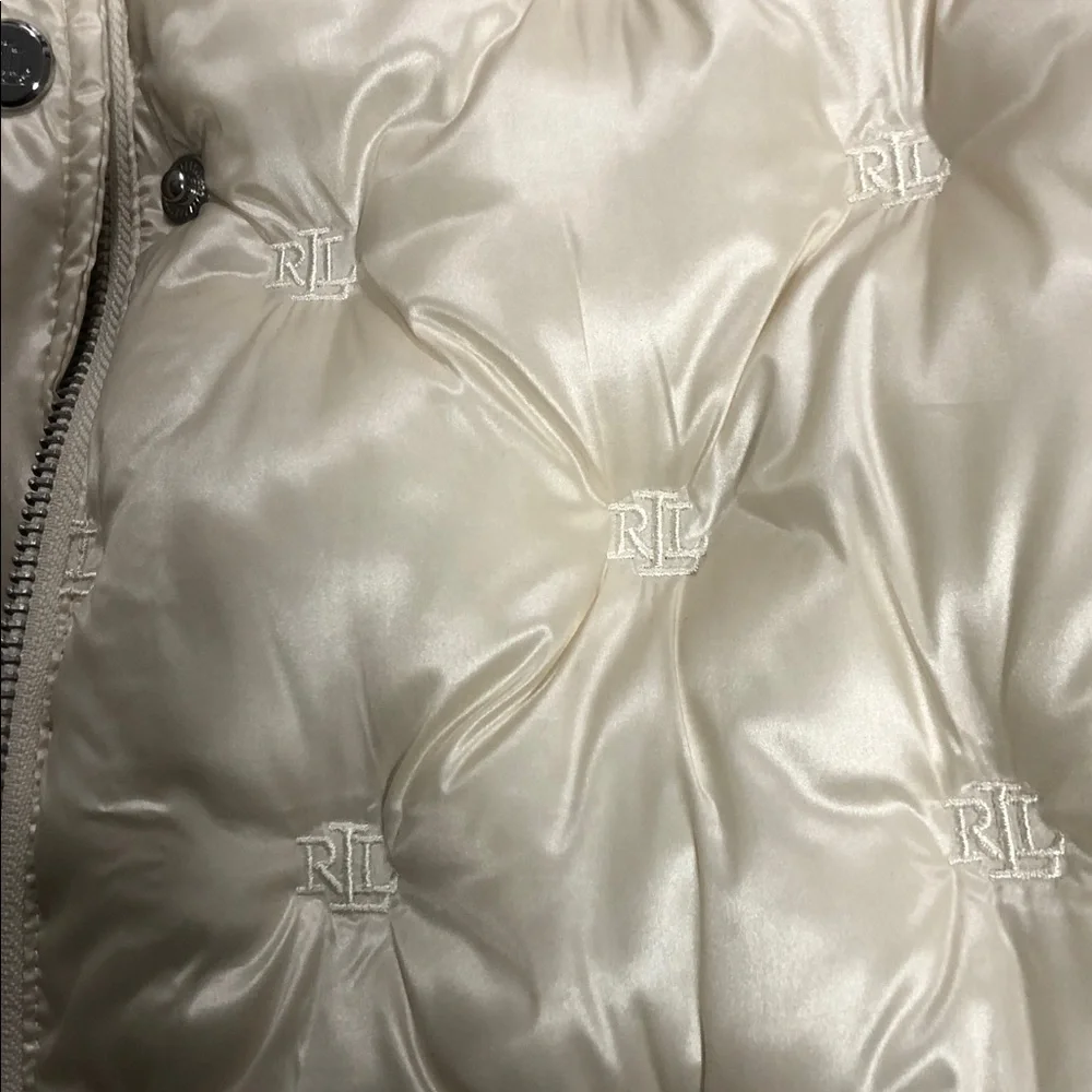 New Ralph Lauren Cream Puffer Jacket L - Picture 3 of 6